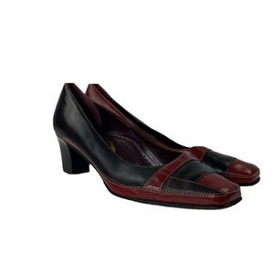 Roberto Capucci Vntage Heels with Low Chunky Heel and Square Toe Design
